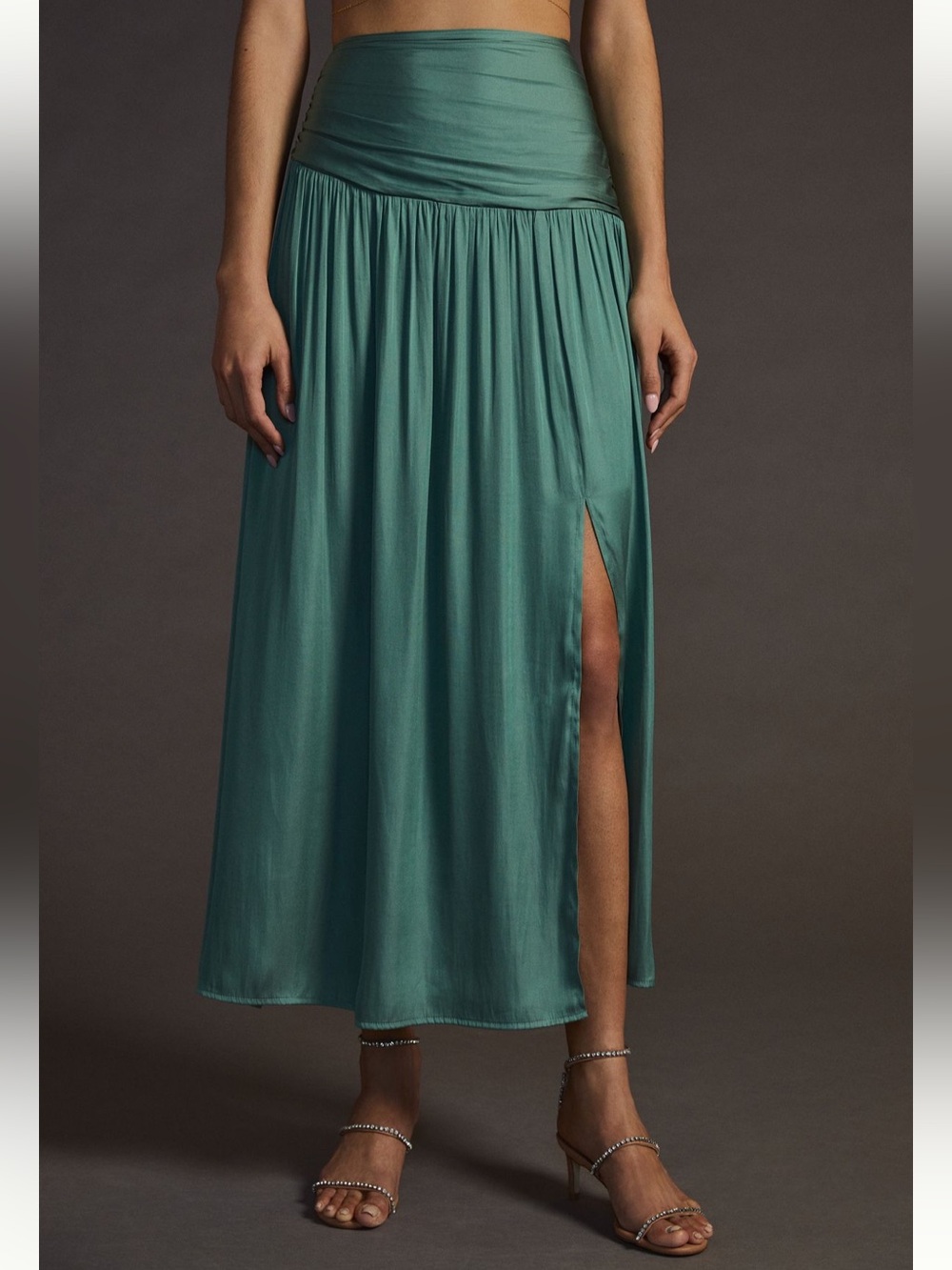 Current Air Teal Maxi Skirt with Side Slit